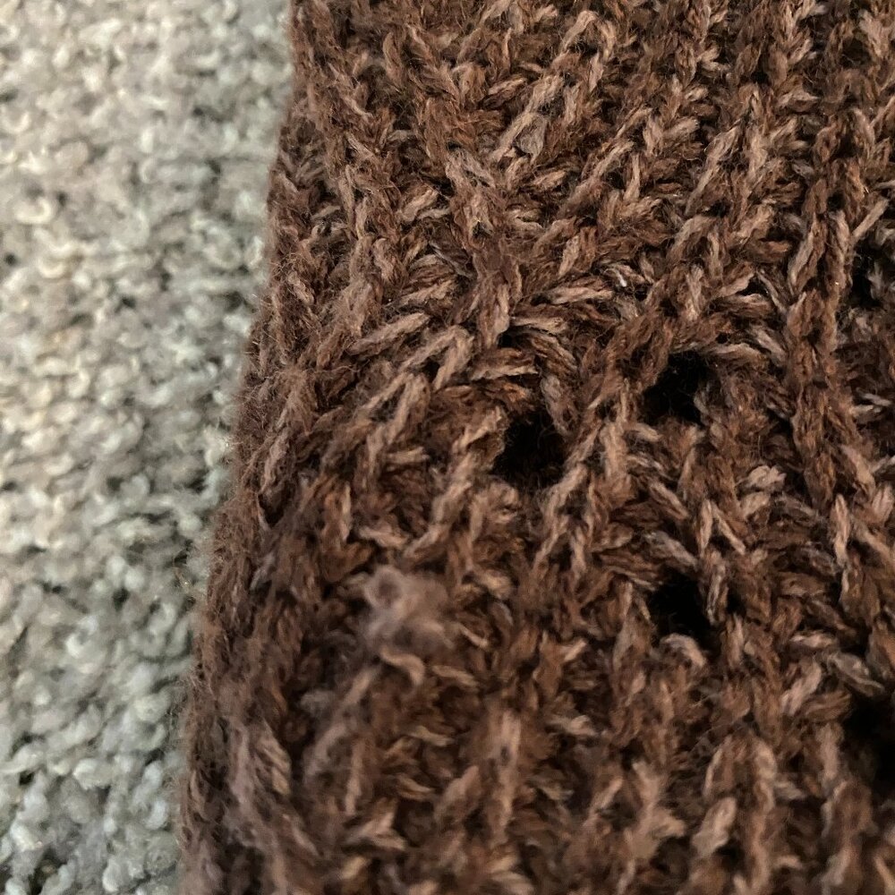 Maurices open front sweater. Brown. Medium. - Picture 3 of 6